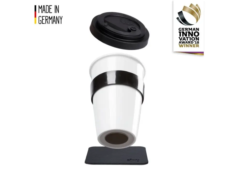 Magnetický porcelánový hrnek Silwy® s sebou Značkový