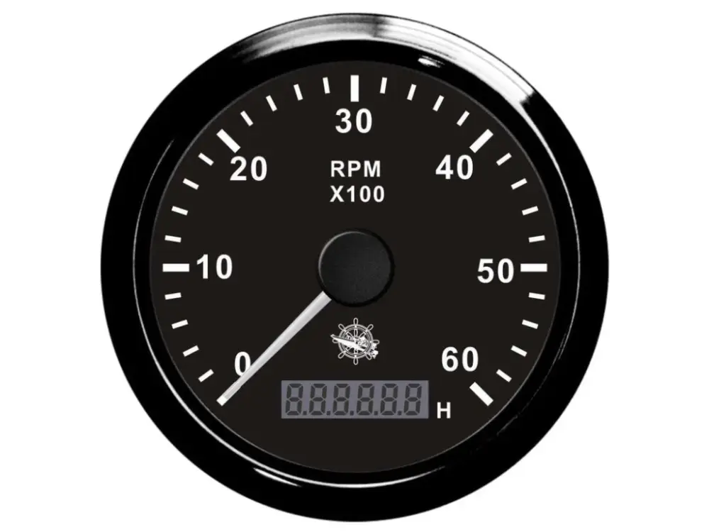 Koupit Online Otáčkoměr Osculati 0-6000 RPM s počítadlem motohodin v černém provedení