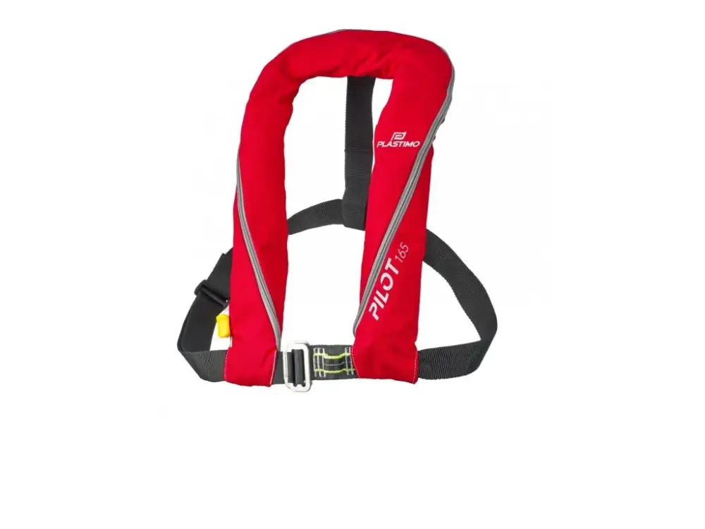 Samonafukovací vesta Plastimo Pilot Red 165N s manuálním startem a přípravou na harness Výhodná Nabídka