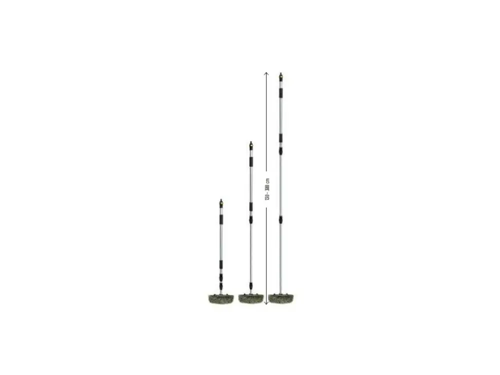 Teleskopický hliníkový mop s měkkým kartáčem, délka 130 - 300 cm Jen Po Omezenou Doba