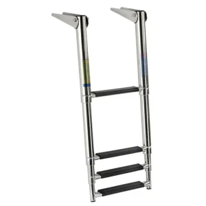 Originální Teleskopický nerezový žebřík na koupací molo se 4 schůdky, šíře 290 mm