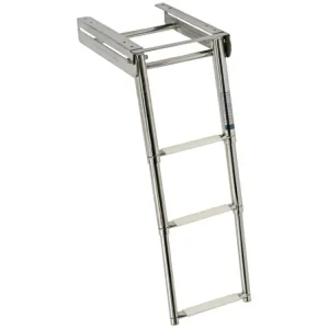 Teleskopický nerezový žebřík pod koupací molo se 3 schůdky, šíře 310 mm Výhodná Nabídka