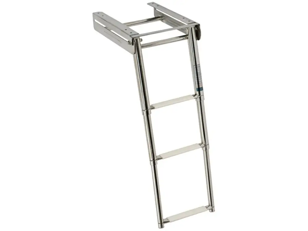 Teleskopický nerezový žebřík pod koupací molo se 3 schůdky, šíře 310 mm Výhodná Nabídka
