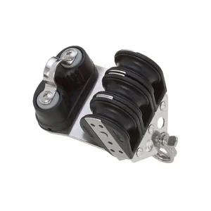 Akce Trojitá mini kladka Viadana se šeklem, závěsem a zásekem, pro lana 6 mm, průměr 22 mm
