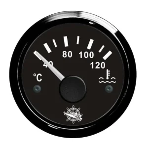 Ukazatel teploty vody 40°-120° Osculati v černém provedení Horká Nabídka