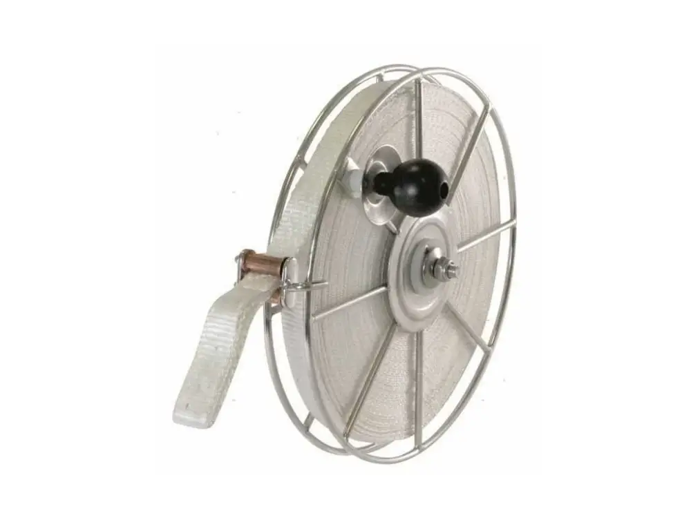 Zlevněný Nerezový kotevní naviják s kurtou 25 mm a délkou 30 m
