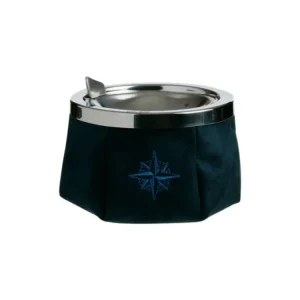 Zlevněný Luxusní elegantní popelník Blue navy-Suede, průměr 11,5 cm