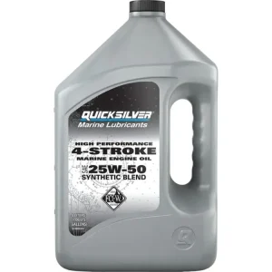 Lodní motorový olej Quicksilver 25W-50 Synthetic Blend Marine Engine Oil pro motory Verado Ověřený
