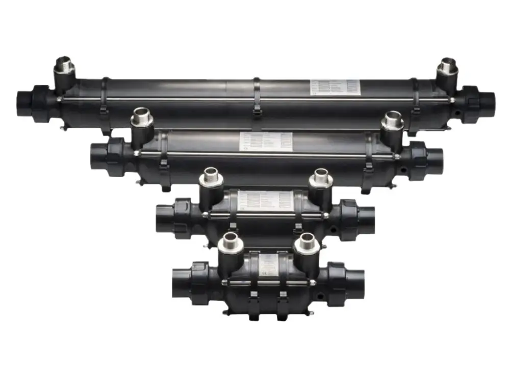 Dokud Zásoby Vydrží Výměník tepla D-KWT-Ti Plastic/Titan 25 kW