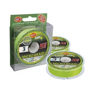 Víkendová Akce WFT Pletená Šňůra Micro Braid KG Line Žluto-Zelená 150m