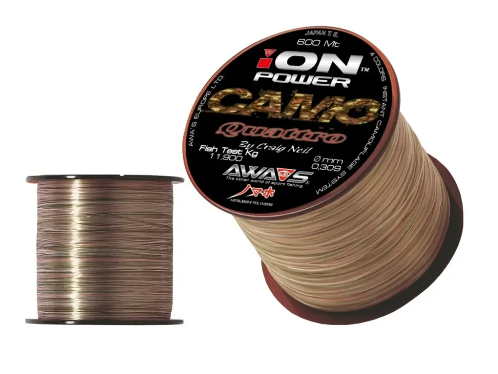 Aktuální AWAS Vlasec Ion Power Camo Quattro 600m