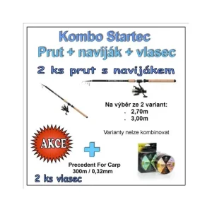 Aktuální Kombo Startec Prut + naviják + vlasec 1 + 1 Varianta 3,00m