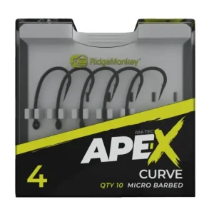 RidgeMonkey Háčky Ape-X Curve Barbed 10ks Nejprodávanější