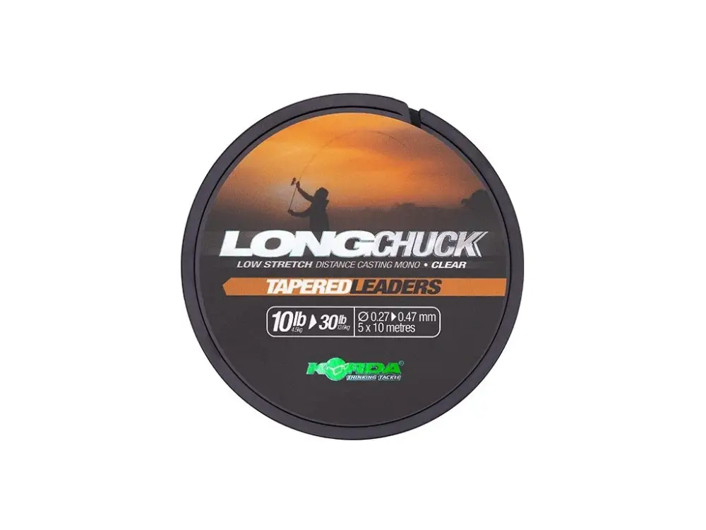 Korda Šokový Vlasec LongChuck Tapered Leaders Clear 5x10 m Nejprodávanější