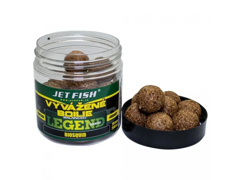 Jet Fish Vyvážené Boilie Legend Range BioSquid 250ml Horká Nabídka