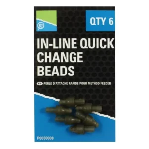 Nová Kolekce Preston Gumový Převlek In-Line Quick Change Beads 6ks