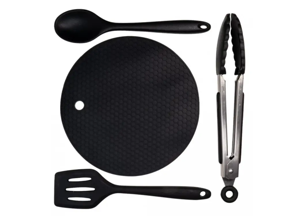 Giants Fishing Sada Silikonového Nádobí S Podložkou Eazi Utensil Set Vysoce Kvalitní