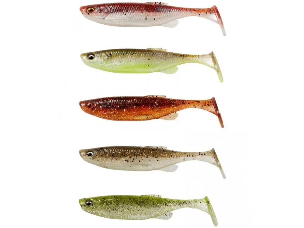 Akční Cena Savage Gear Gumová Nástraha Fat Minnow T Tail Clearwater Mix 5 ks