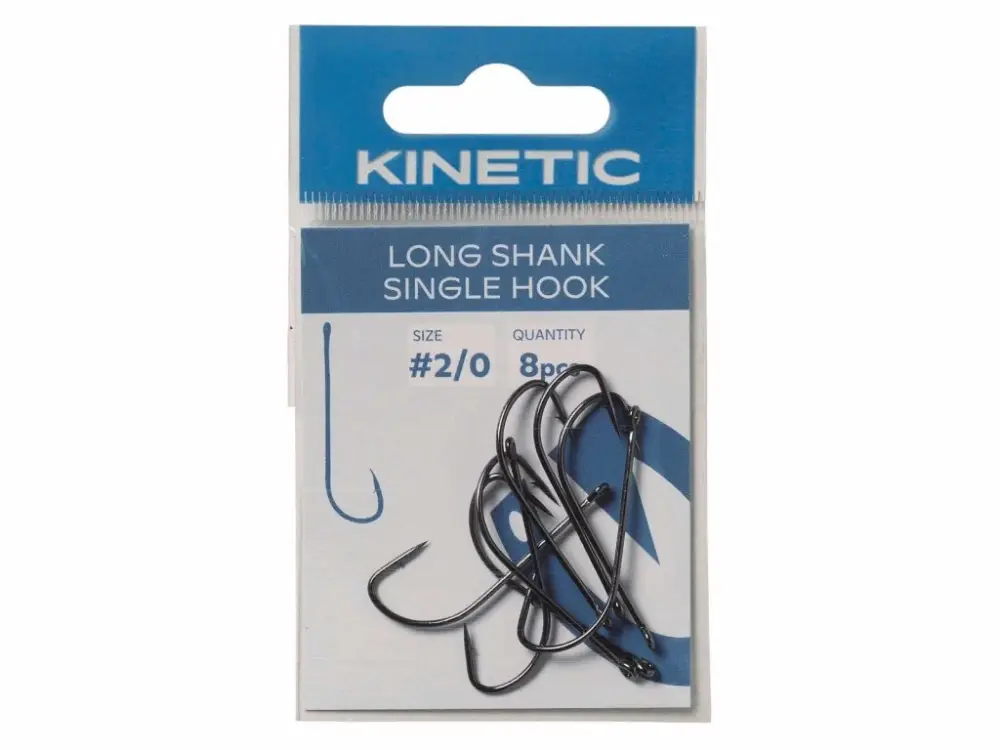 Nejprodávanější Kinetic Háčky Long Shank Single Hook Black