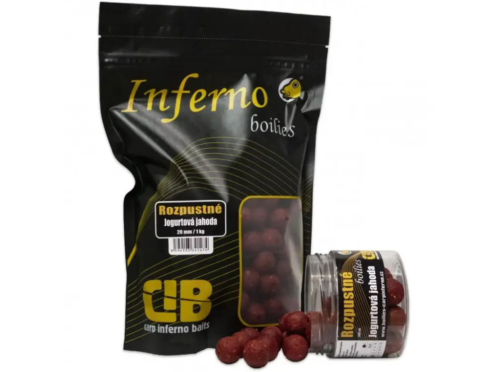 Nejlepší Volba Carp Inferno Rozpustné Boilies Nutra Line Jogurtová Jahoda