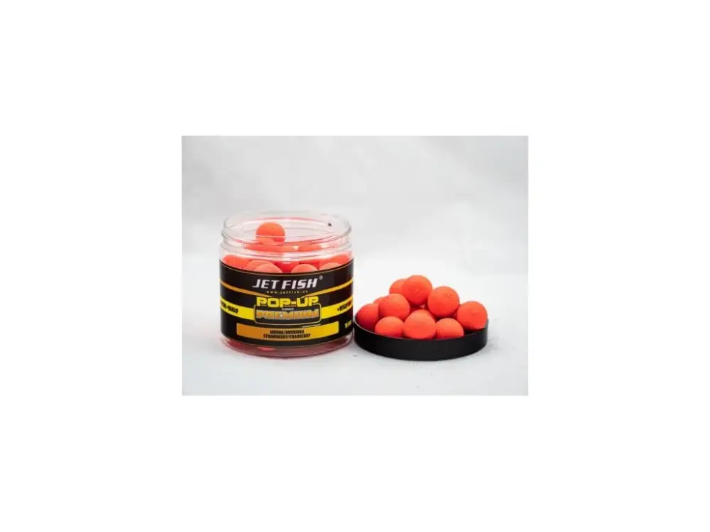 Časově Omezené Jet Fish Plovoucí Boilies Premium Classic Pop Up Jahoda Brusinka