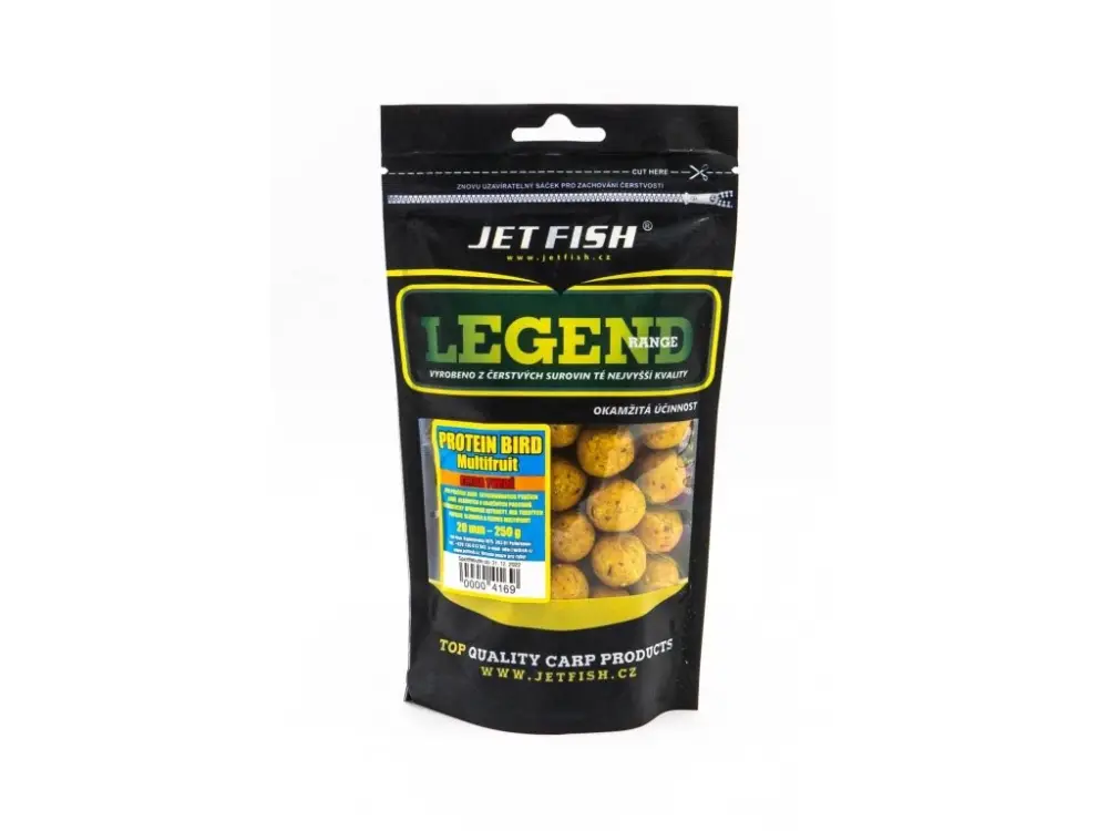 Jet Fish Boilie Extra Tvrdé Legend Range Protein Bird_Multifruit Pouze Dnes