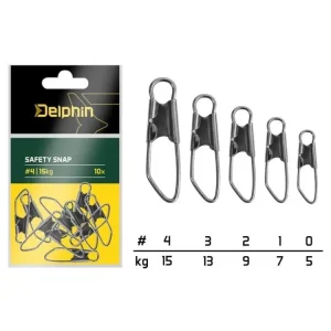 Autentický Delphin Karabinka Safety Snap 10ks