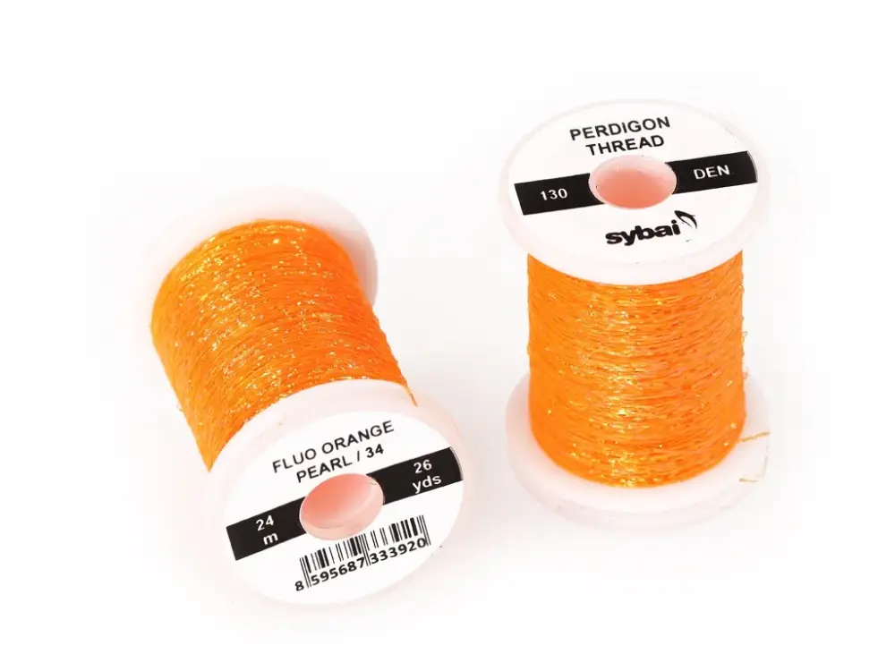 Sybai Lametka Perdigon Thread Fluo Orange Pearl Zlevněný