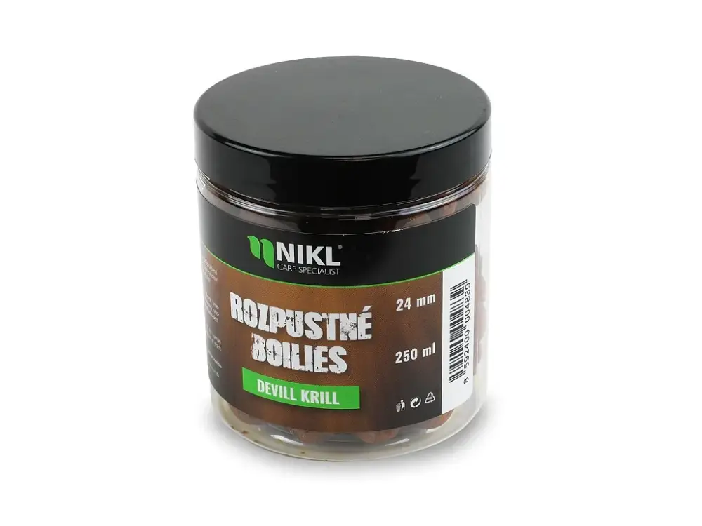 Pouze Dnes Nikl Rozpustné Boilies Devill Krill 250g