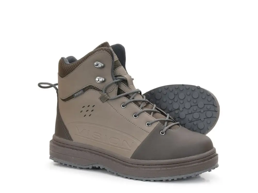 Vision Brodící Boty Koski Wading Shoe Brown Gumová Podrážka Přímo Od Výrobce