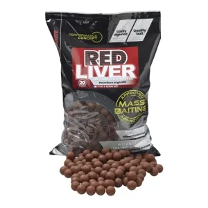 Akční Cena Starbaits Boilie Red Liver Mass Baiting 3kg