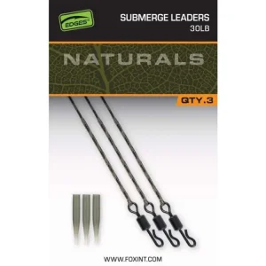 Akční Nabídka Fox Montáž Naturals Submerged Leaders 75cm 3ks