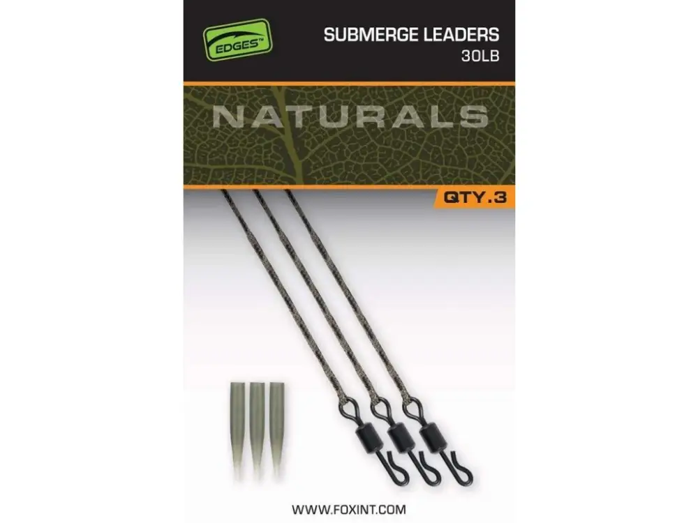 Akční Nabídka Fox Montáž Naturals Submerged Leaders 75cm 3ks