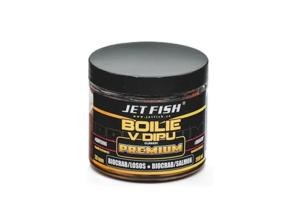 Jet Fish Boilie V Dipu Premium Classic Biocrab Losos 200ml Nejprodávanější
