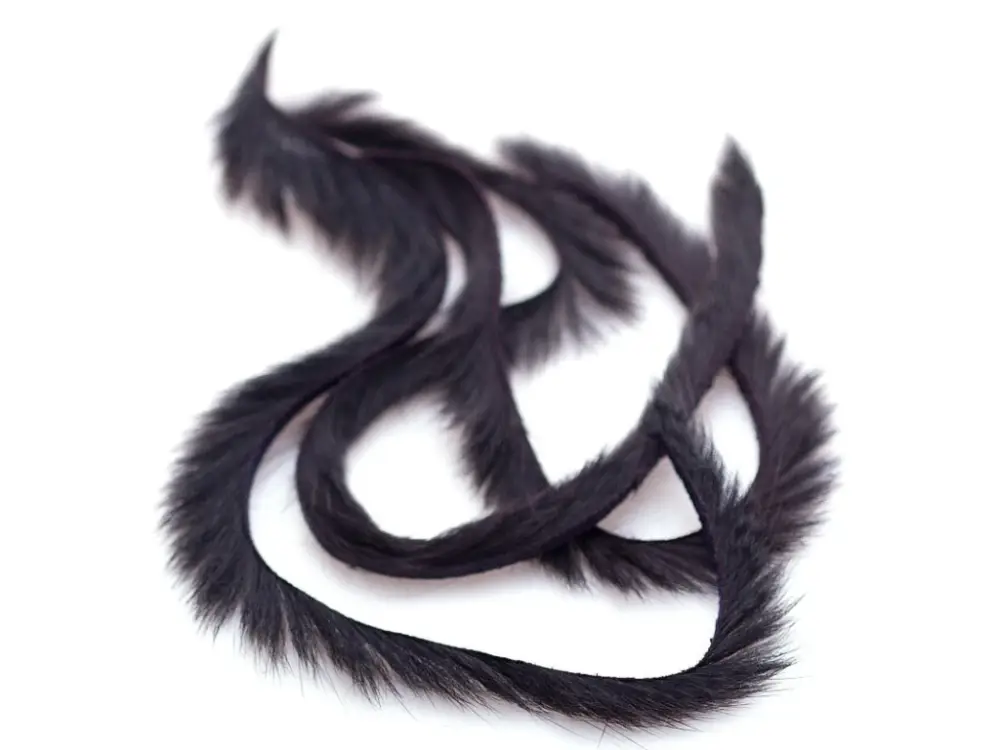 Nízká Cena Hends Proužky Králičí Kůže Superfine Zonker Strip Rabbit 2,5mm Black