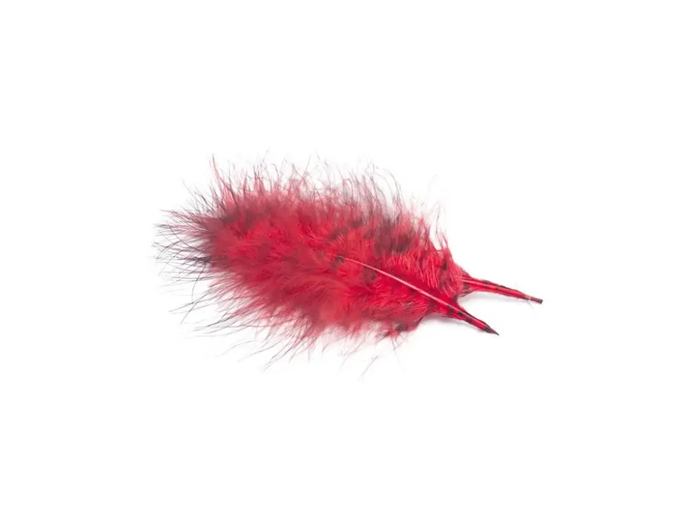 Hends Peří Grizzly Marabou Red Black Barred Přímo Od Výrobce