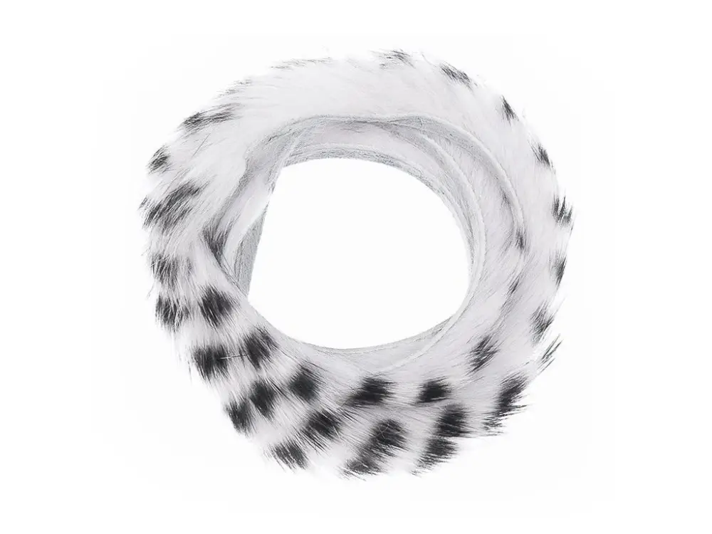 Speciální Cena Hends Proužky Králičí Kůže Zonker Barred White Black 4mm