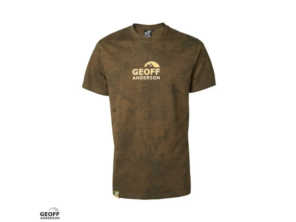 Geoff Anderson Tričko Organic Tee Orange Chest Leaf Oranžové logo Cenově Výhodný