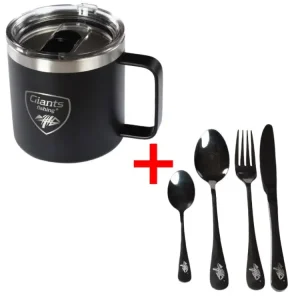 Giants Fishing Akční Set Nerezový Thermo Hrnek 400 ml + Sada Nerezových Příborů Cenový Hit