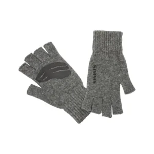 Víkendová Akce Simms Rukavice Wool 1/2 Finger Glove Steel
