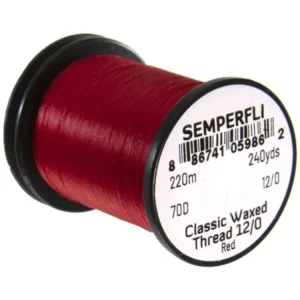Semperfli Nit Classic Waxed Thread 12/0 Red Autentický