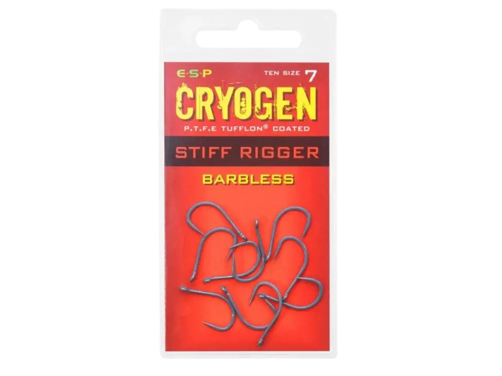 ESP Háčky Cryogen Stiff Rigger Barbless 10ks Bezpečná Platba