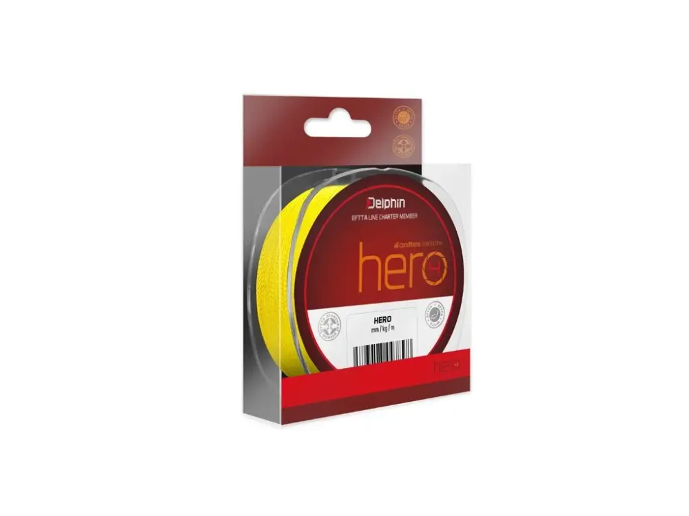Dokud Zásoby Vydrží Delphin Pletená Šňůra Hero 4 Fluo Žlutá 117m