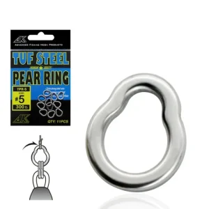 JK Fishing Kroužky TUF Steel Pear Ring Jen Po Omezenou Doba