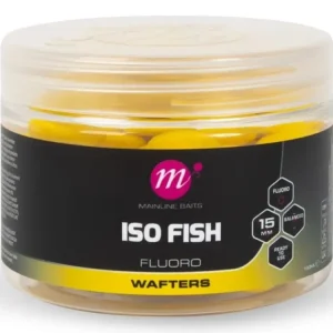Mainline Vyvážené Boilie Fluoro Wafters ISO Fish Yellow 150ml Jen Po Omezenou Doba