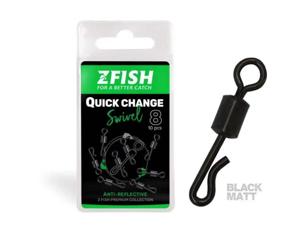 Zfish Obratlík Quick Change Swivel Matt 10ks Omezená Nabídka