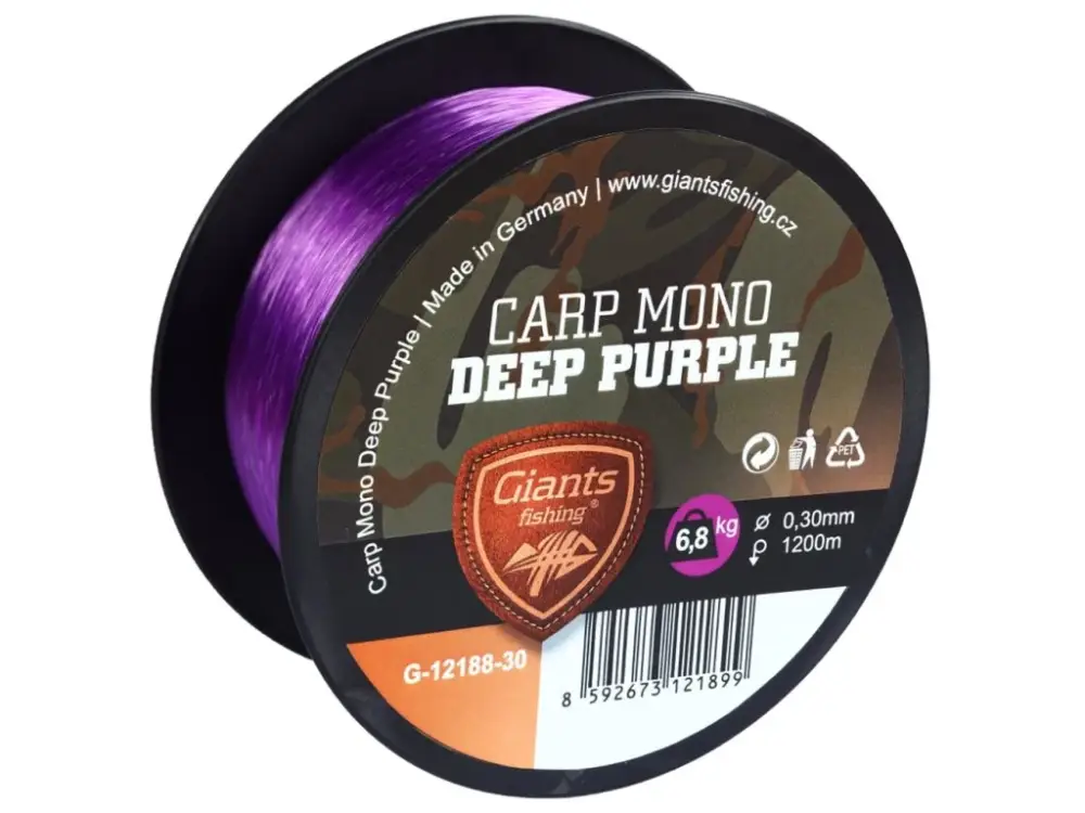 Akční Cena Giants Fishing Vlasec Carp Mono Deep Purple