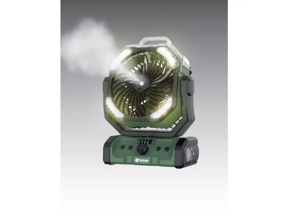 Výprodej Holdcarp Ventilátor s Rozprašovaním Vodní Páry Rechargeable DoubleMotor WaterSpray Fan