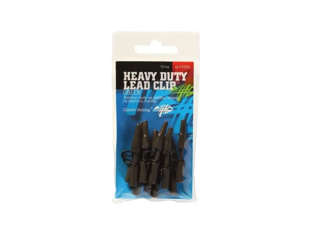Giants Fishing Boční Závěs Kovový Heavy Duty Lead Clip Green 10ks Přímo Od Výrobce