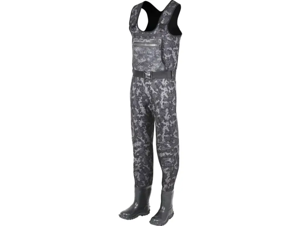 Kinetic Brodící Kalhoty Neorush Bootfoot Cleated Grey Camo Oblíbený